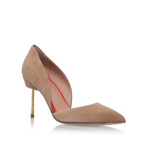 Kurt Geiger Nude Suede Beaumont Heels